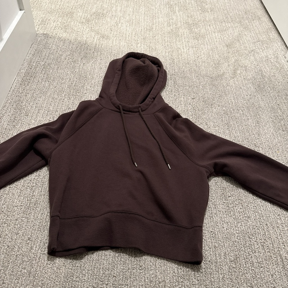 Brown cropped hoodie